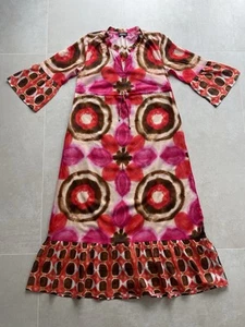Grace-langes Kleid-pink/rot/beige/braun/orange-Gr.S-Top Zustand ! - Bild 1 von 9