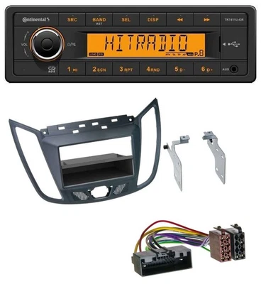 Continental 1DIN USB AUX MP3 Autoradio für Ford C-Max / Kuga - dunkelgrau - Bild 1 von 4