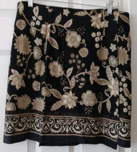 Vintage Talbots Petite Paisley kurzer Rock Größe 14 100 % Viskose - Bild 1 von 3