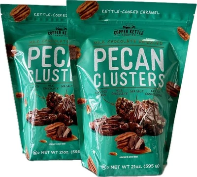 Paquete de 2 racimos de nueces rociadas de chocolate con leche en total 2,63 lb bocadillo/regalo navideño Foto 1 de 2