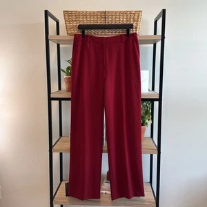 Lauren Ralph Lauren Pantalon Robe de Carrière Taille Haute en Laine Mélangée Jambe Large Tissée, 12 - Photo 1/8