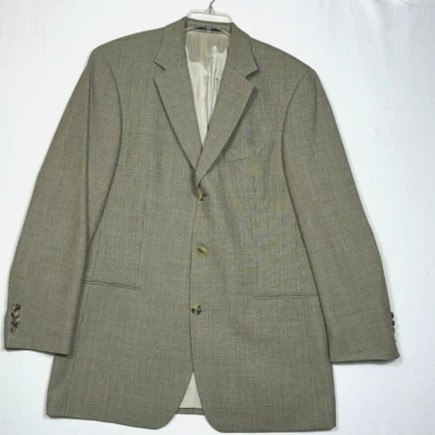 Casaco esportivo Boss Hugo Boss masculino 42L preto bege Houndstooth blazer lã - Imagem 1 de 4