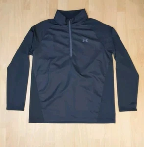 Under Armour Adult Large Black Quarter Zip Pullover Loose Fit All Season Gear - Picture 1 of 10