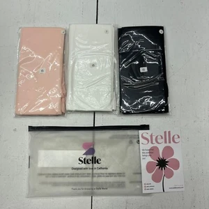 Stelle Black Pink White 3-Pack Ballet Dance Tights Girls Size 4-6 Youth - Picture 1 of 6