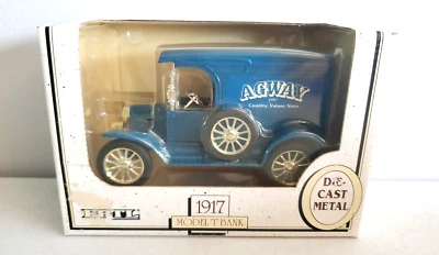 ERTL 1917 Model T Bank Agway Blue  1/25 Scale Die Cast Metal Replica 1989 - Image 1 of 4
