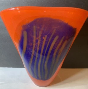 Oggetti Murano Art Glass Vase Signed R. Pell R Ricardas Peleckas 12” - Picture 1 of 6