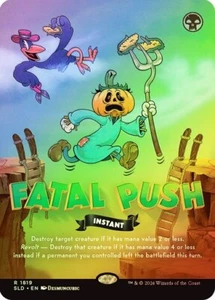 MTG - Fatal Push - Rainbow Foil - Twisted Toons Secret Lair  Magic the Gathering - Picture 1 of 1