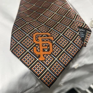 VTG S.F Giants Necktie 100%silk Eagle Wings 4"w Classic Geometric Multicolor - Picture 1 of 8