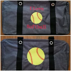 NEW! Thirty One MEDIUM Utility Tote Softball Game Sports Bag Embroidered 31 - Picture 1 of 7