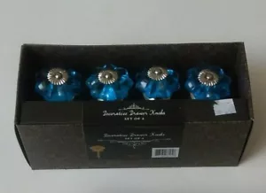 Home Essentials and Beyond Set di 4 pomelli in cristallo colore blu e verde - Foto 1 di 2