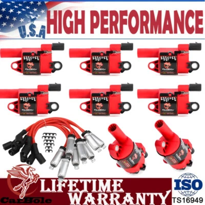 Juego de bobinas de encendido y cables para Buick Cadillac Chevy GMC Hummer Isuzu UF414 GN10165 Foto 1 de 4