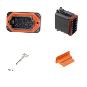 Kit Conector Serie DT15 Hembra 12 Vías PCB Negro - Imagen 1 de 1