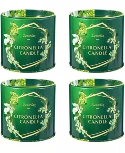 Paquete de 4 velas de citronela exterior interior 30 OZ para patio en casa, NUEVAS - Imagen 1 de 5