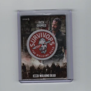 WALKING DEAD SEASON 8 RICK GRIMES (SURVIVORS) FACTION PATCH CARD #/50!! - Picture 1 of 2