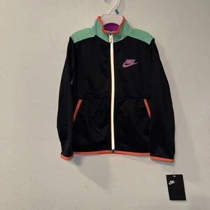 Nike Sportswear Tricot Illuminate Full Zip Up Jacket ToddlerKids Sz 5 Just Do It - Picture 1 of 7