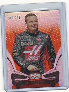 2018 CERTIFIED ORANGE COLE CUSTER HAAS INSERT CARD#76 /249