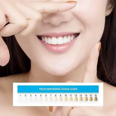 16Pcs Rectanglea Cold Light Teeth Whitening Color Palette Guide O5 Paper H P0H9 • 2.95£