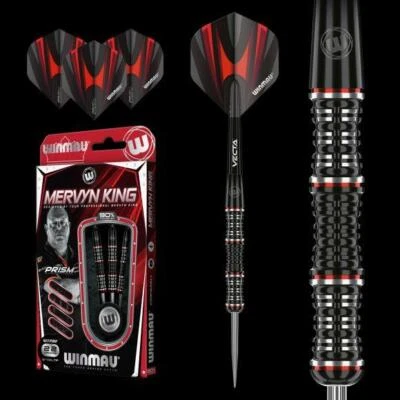 WINMAU Merv Mervyn King S.E. 90% TUNGSTEN 22 GRAM STEEL TIP DARTS 1461.22