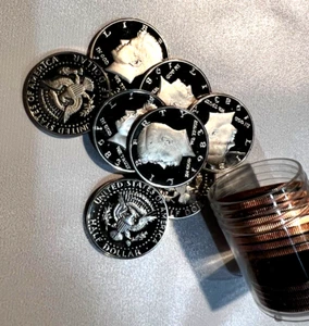 1983 ROLL PROOF CLAD KENNEDY HALFS from PROOF Set (20 COINS) - Picture 1 of 1