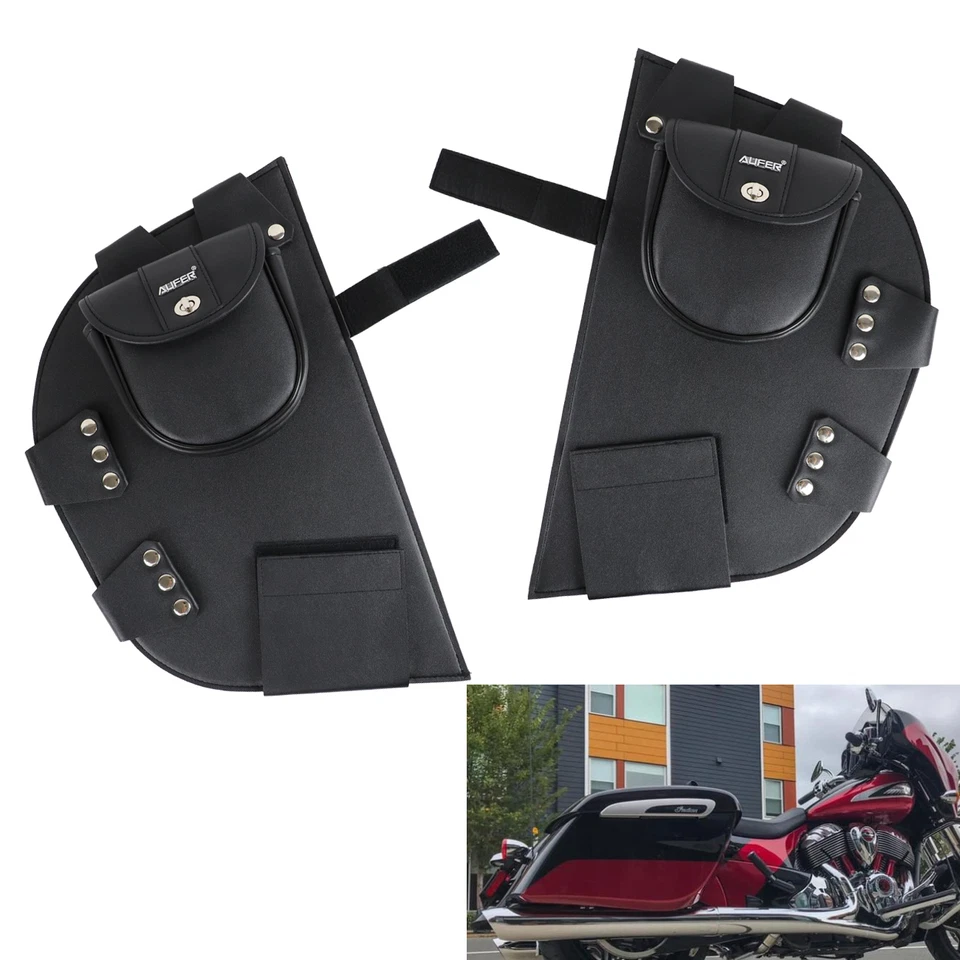 A Pair of Crash Bar Cover Leg Warmer bag Compatible With For Indian Springfield - Image 1 of 4