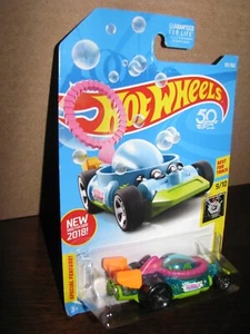 Hot Wheels 2018 #101 Experimotors#9 BUBBLE MATIC Transparent Blue/Green Pink NEW - Picture 1 of 7