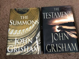 John Grisham The Summons & The Testament 2 Hardcover 1st Eds Suspense Novels Law - Foto 1 di 2