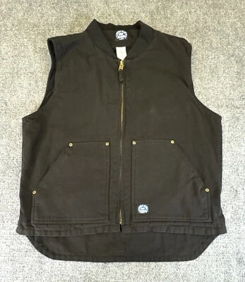 Chaleco de Lona Polar King By Key Para Hombres Grande Negro Forrado Algunos Desvanecimientos Notados Foto 1 de 4