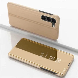 For Samsung S23 Ultra S22 S21 S20 S10 S9 Smart Mirror View Flip Case Stand Cover - Picture 1 of 23