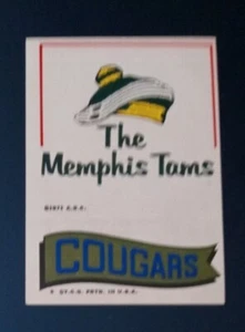 1972-73 pegatina de baloncesto Topps Memphis Tams/Carollina Cougars casi como nueva - Imagen 1 de 2