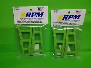 2 RPM 80704 Front Rear Green A-Arms /Fits Traxxas 4x4 Slash Stampede & Rally 4wd - Picture 1 of 1