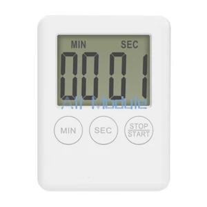 Timer da cucina digitale LCD bianco conto alla rovescia orologio allarme magnetico forte - Foto 1 di 4
