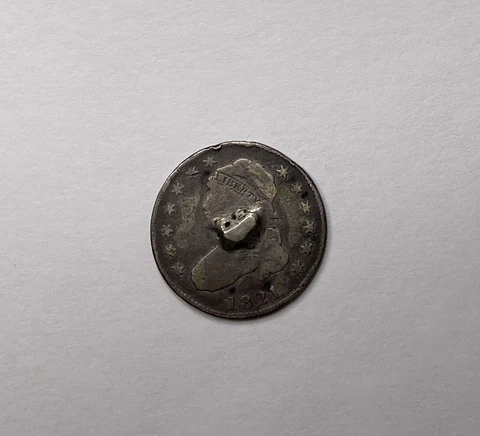 1821 Capped Bust Quarter - Plugged - Better Date! VG Details Cover