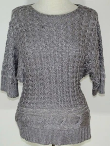 Maglione donna JENNIFER LOPEZ scollo classico paillettes impreziosito viola taglia XL - Foto 1 di 5