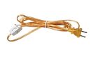 B&P Lamp® 8 Foot Clear Gold Cord Set with Inline Rotary On-Off Switch SPT-1 C...