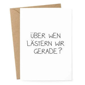 Karte "Lästern" mit Umschlag lustige Sprüche Postkarte Freundin - Bild 1 von 5