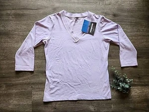 Patagonia New With Tags V-neck Purple Womens Shirt Size M 3/4 Length... - Picture 1 of 5
