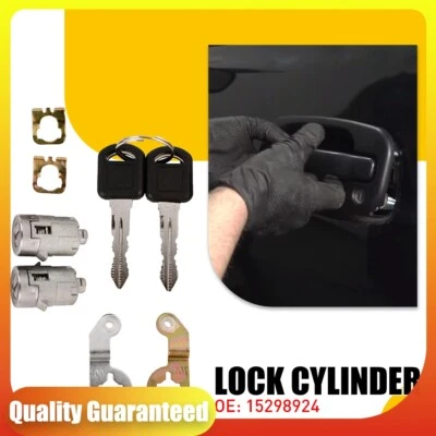 Juego de llaves y cilindros de cerradura de puerta lateral delantera L+H para Pontiac Grand Am 1998-2002 Foto 1 de 4