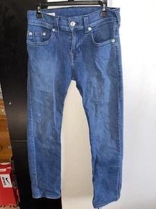 Herren True Religion Ricky Relaxed Straight Denim Jeans Gr. 30 Offset Blue - Bild 1 von 14