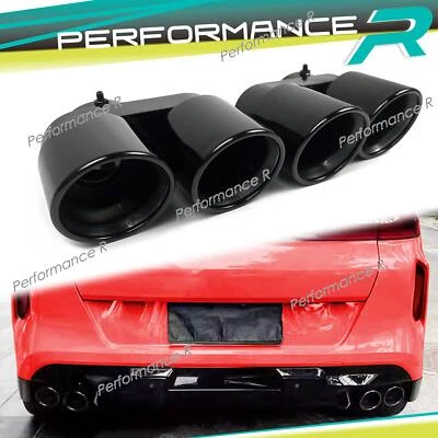 Terminali di Scarico Doppio Tubo Terminali Nero per BMW X5 G05 X6 G06 X7 G07 19-2024 - Immagine 1 di 4