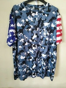 Original Deluxe Patriotic Camouflage Shirt, Men's Size 2XL Blues,Black,White NWT - Picture 1 of 9