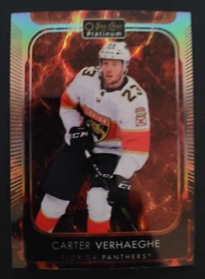 Carter Verhaeghe 2021-22 O-Pee-Chee Platinum Hot Magma #94 /499 - Image 1 of 2