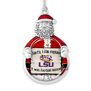 62010 From the Heart Santa I Can Explain Team Logo Ornamento LSU - Imagen 1 de 2