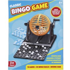 Traditional 90 Ball Bingo Family Game Set Cage Balls Cards Counter Lotto Lottery