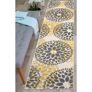 Rugshop Kitchen Runner Rug Modern Floral Circles Carpet Runners for Hallways 2x7 - Picture 1 of 7