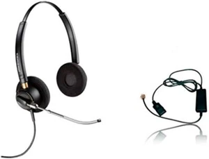 Plantronics HW520V Headset for Polycom Nortel Toshiba NEC Aspire Hybrex & Ascom - Zdjęcie 1 z 1