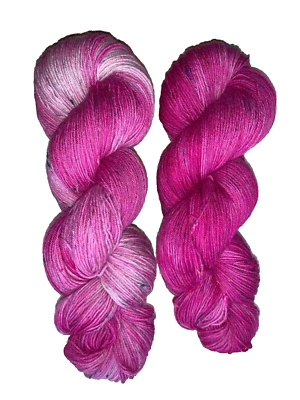 100 g  Feine MERINO TWEED Socken-Wolle - HANDGEFÄRBT   *FEUERZANGENBOWLE* - Bild 1 von 4