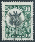 Tanganyika, Sc #12, 10c d'occasion