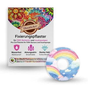 FreeStyle Libre 3 Pflaster - Rainbow Clouds l Diasticker® - Picture 1 of 12