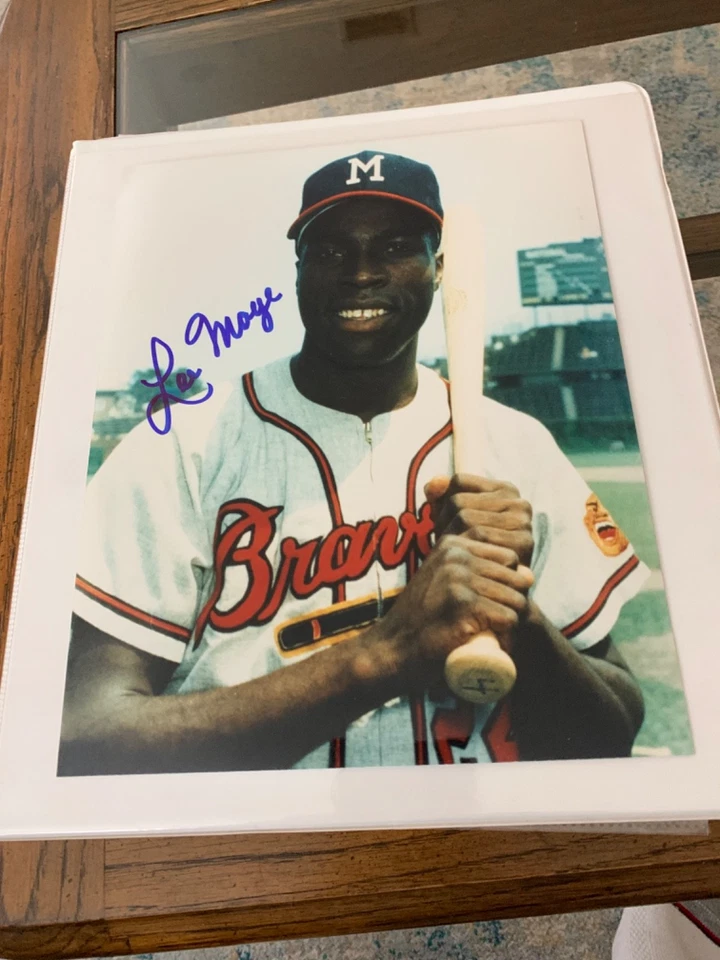 Фотография с автографом Ли Мэй 8 x 10, Milwaukee Braves, sddHouston Astros - Изображение 1 из 1