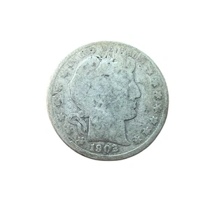 Antique 1902 Barber Half Dollar Circulated Coin Ungraded Lady Liberty Profile - Bild 1 von 10